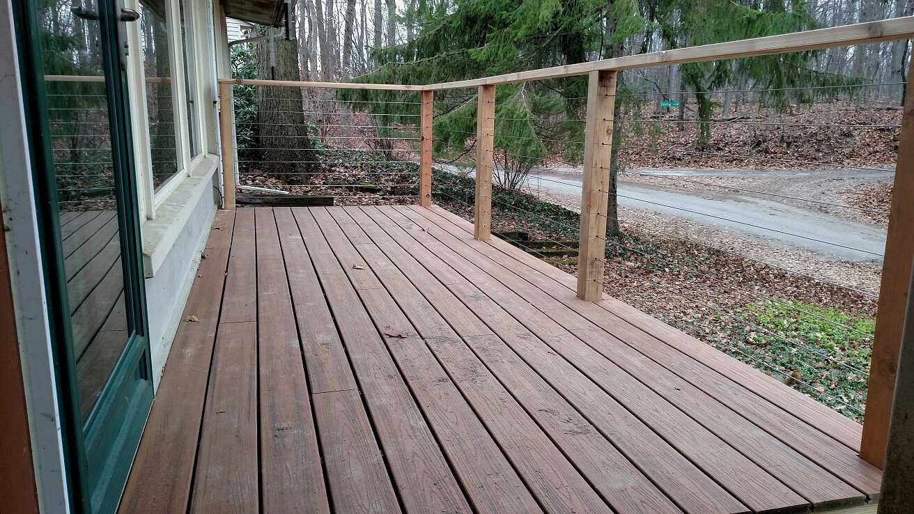 A custom built deck.